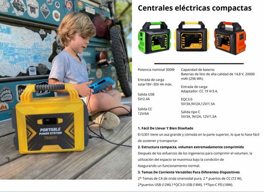 Plantas solares compactas ASP-300W - ASP 500W ( No incluye panel solar )