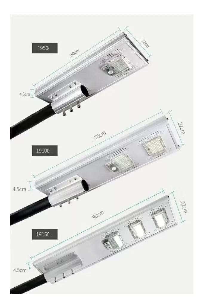 Lámpara Solar Led 100w Estándar Alumbrado publico , Luminaria solar 100w Estándar