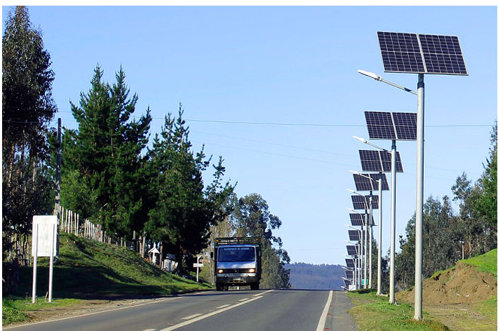 Luminaria solar 125w Híbrido