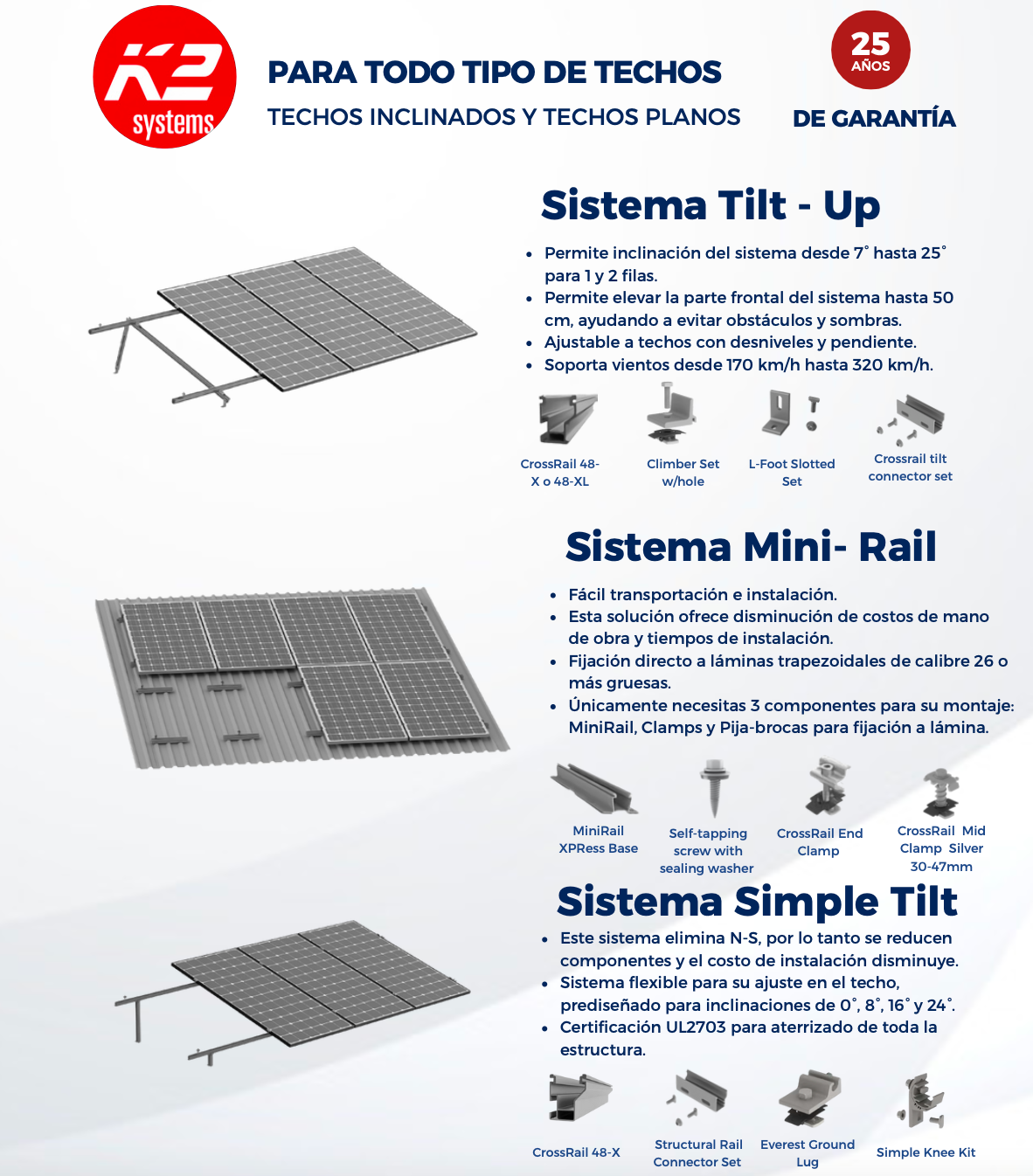 zz Estructuras de Aluminio ajustable para Paneles solares