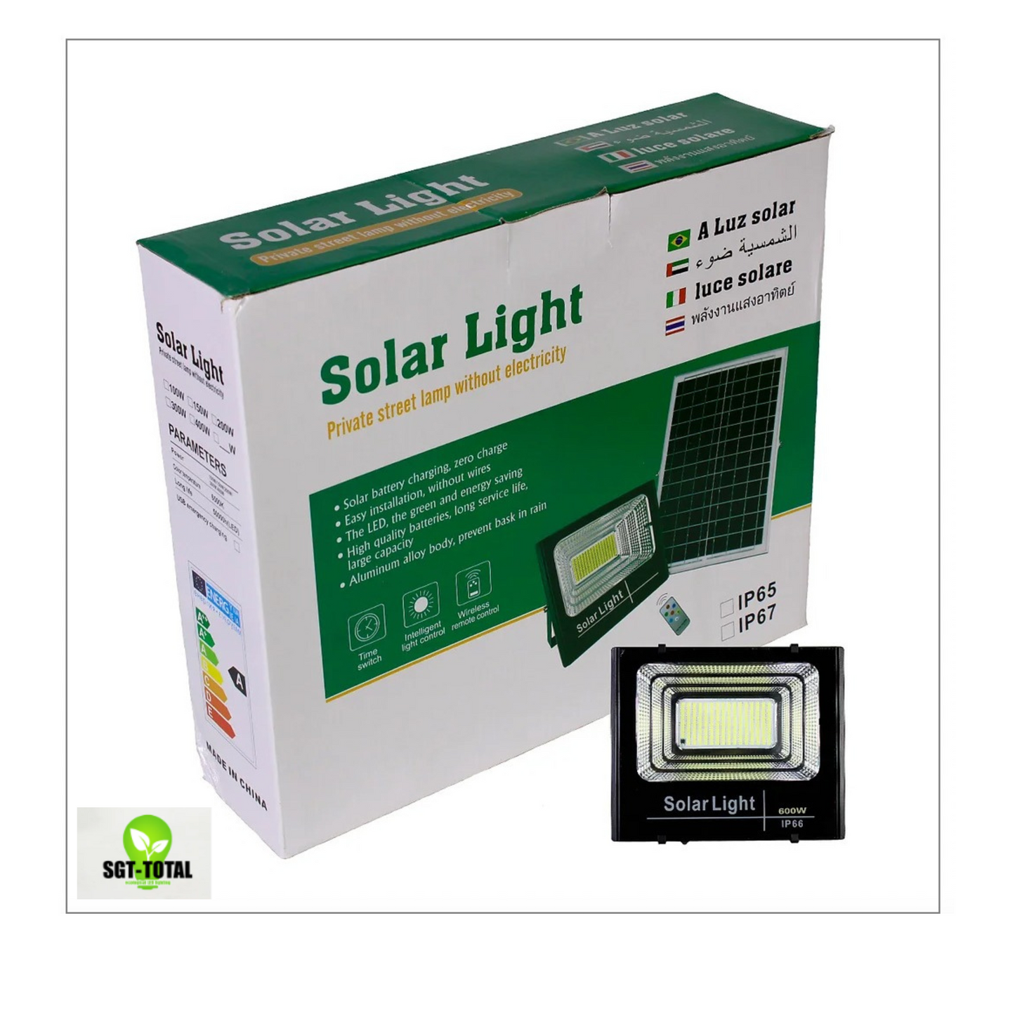 Reflector solar con panel  200W - 1,993 PESOS  400W - 2,090 PESOS  600W , 2,490 PESOS