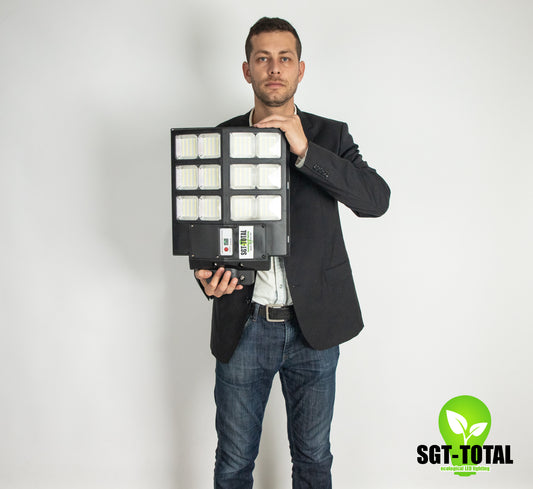 LAMPARA LED 150W PANEL SOLAR ESTANDAR SLIM - PESOS ALUMBRADO PUBLICO CON CONTROL REMOTO